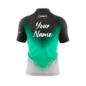 Alternative view of CoolWick Elite Green Vortex Sash Zip Jersey