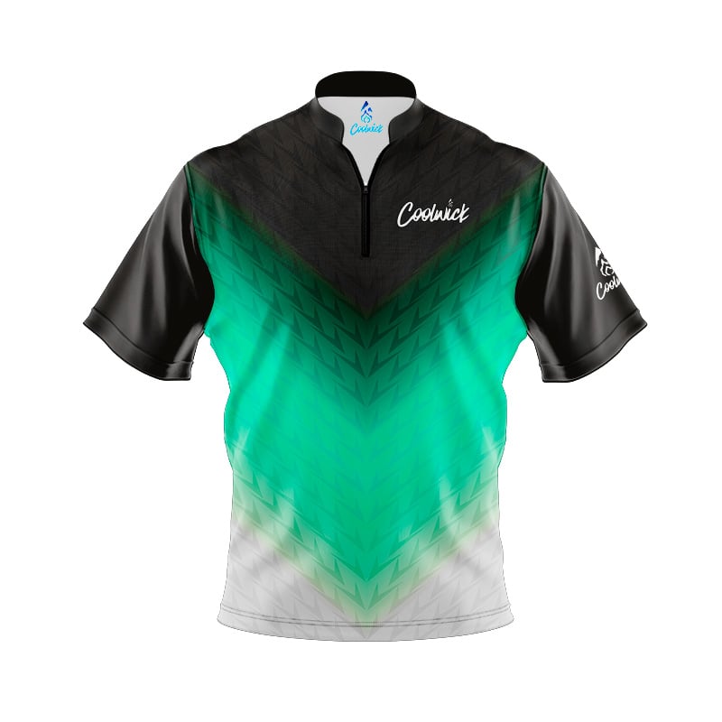 CoolWick Elite Green Vortex Sash Zip Jersey