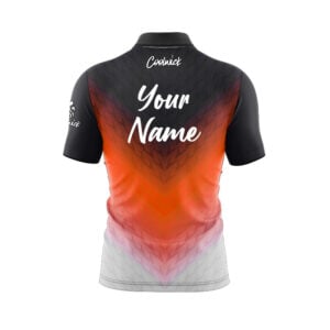 Alternative view of CoolWick Elite Orange Vortex Sash Zip Jersey