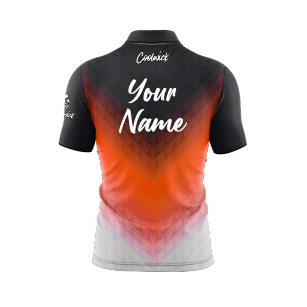 CoolWick Elite Orange Vortex Sash Zip Jersey - Image 2
