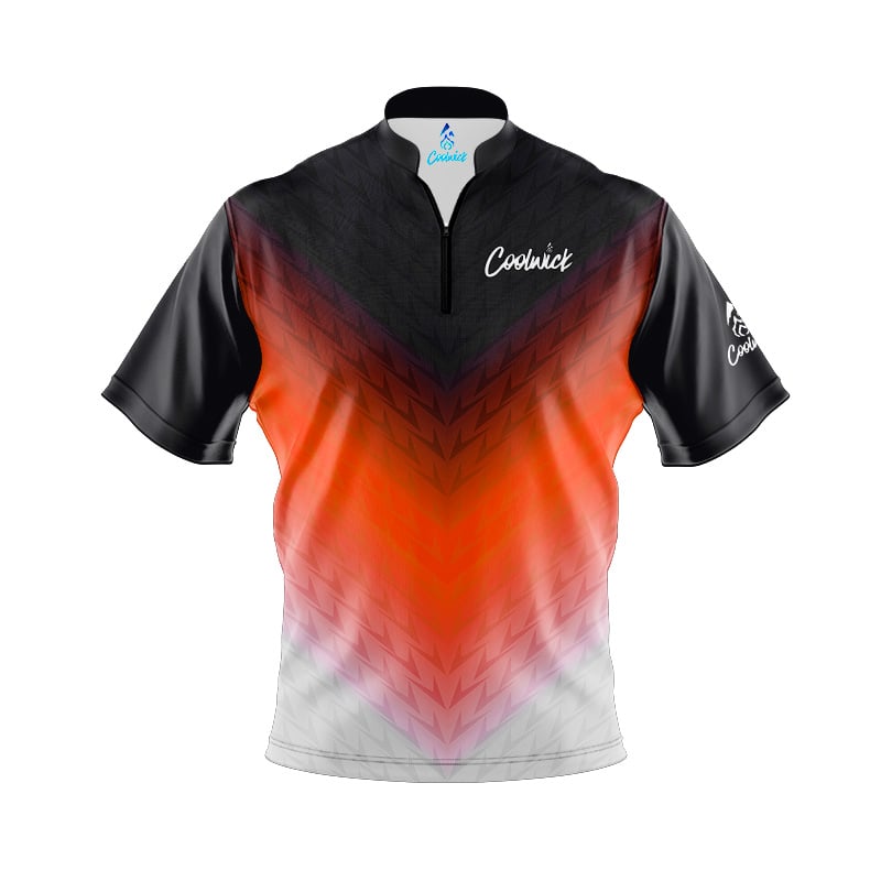 CoolWick Elite Orange Vortex Sash Zip Jersey