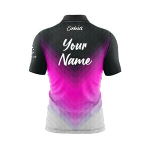 Alternative view of CoolWick Elite Pink Vortex Sash Zip Jersey