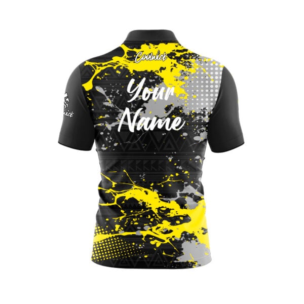 CoolWick Elite Yellow Impact Sash Zip Jersey - Image 2