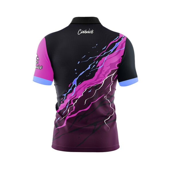 Magenta Voltage Fast Track CoolWick Bowling Jersey - Image 2