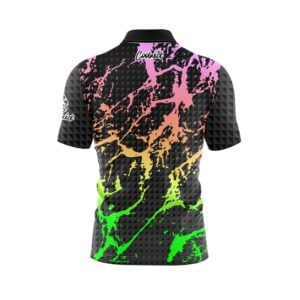 Alternative view of Rainbow Geometric Graffiti Fast Track CoolWick Bowling Jersey