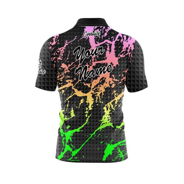 Rainbow Geometric Graffiti Fast Track CoolWick Bowling Jersey - Image 3