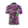 Purple Green Skull Snakes Fast Track CoolWick Bowling Jersey - Image 3