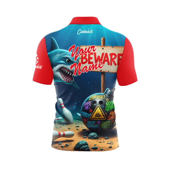 Sharking Fast Track CoolWick Bowling Jersey - Image 3