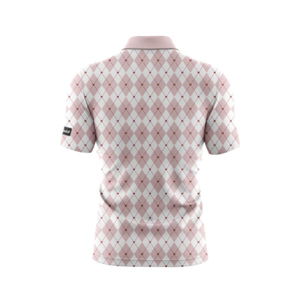 CoolWick Valentine's Argyle Everyday Button Polo - Image 2