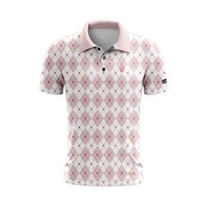 CoolWick Valentine's Argyle Everyday Button Polo