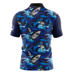 Alternative view of Plain Shark Attack Rocket Bowling Jersey