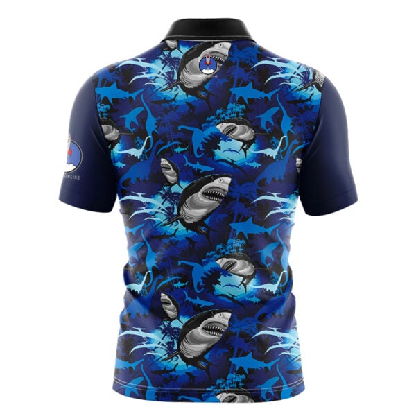 Plain Shark Attack Rocket Bowling Jersey - Image 2