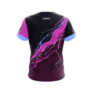 Alternative view of Magenta Voltage Semi-Custom CoolWick Bowling Jersey