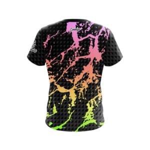 Alternative view of Rainbow Geometric Graffiti Semi-Custom CoolWick Bowling Jersey