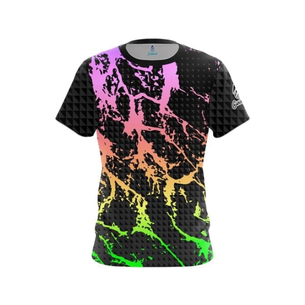 Rainbow Geometric Graffiti Semi-Custom CoolWick Bowling Jersey