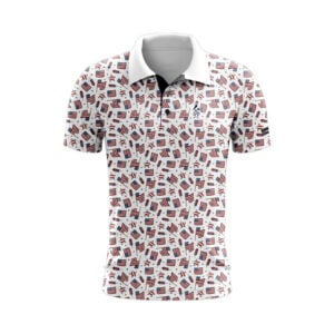 CoolWick Star Spangled Rockets Everyday Button Polo
