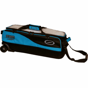 Storm 3 Ball Travel Tote Pro Black Blue Bowling Bag