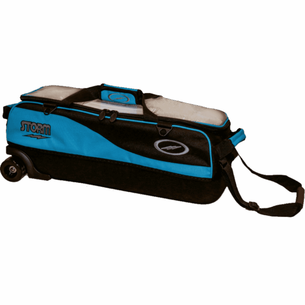 Storm 3 Ball Travel Tote Pro Black Blue Bowling Bag