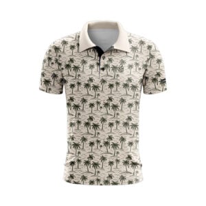 CoolWick Tropical Palms Everyday Button Polo