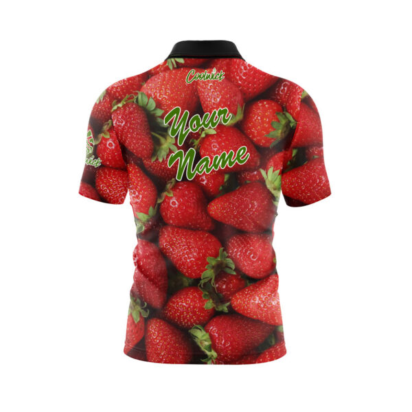 Strawberries Fast Track CoolWick Bowling Jersey - Image 3