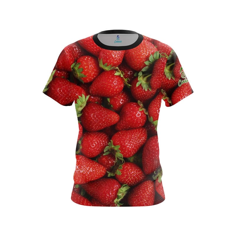 Strawberries Semi-Custom CoolWick Bowling Jersey