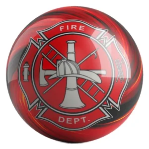 Fire Department Red bowling ball front