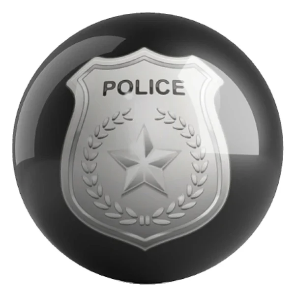 Police Dept Shield Black bowling ball front