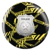 Police Dept Yellow Tape bowling ball front