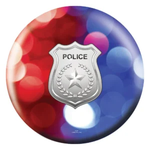 Police Dept Red-Blue Lights bowling ball back