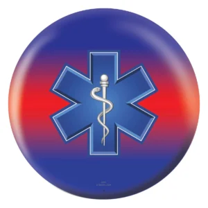 EMS Symbol bowling ball back