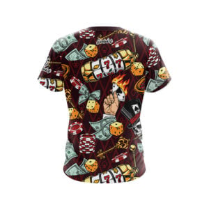 Alternative view of Fortune and Flames Semi-Custom CoolWick Bowling Jersey