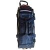 Velocity 3 Ball Triple Tote Black Gold underside showing the end wheels and straps