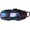 Velocity 3 Ball Triple Tote Black Gold clear top with three bowling balls visible