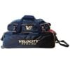 Velocity 3 Ball Triple Tote Black Gold shown with the add-on shoe bag clipped on, sold separately