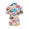 Brunswick Blue Doughnut Quick Ship CoolWick Sash Zip Bowling Jersey - Image 2