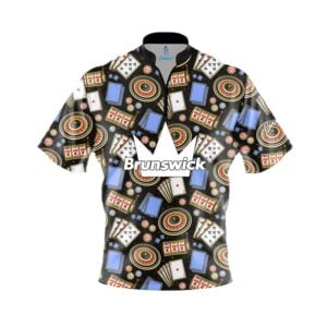 Brunswick Reno Casino Quick Ship CoolWick Sash Zip Bowling Jersey