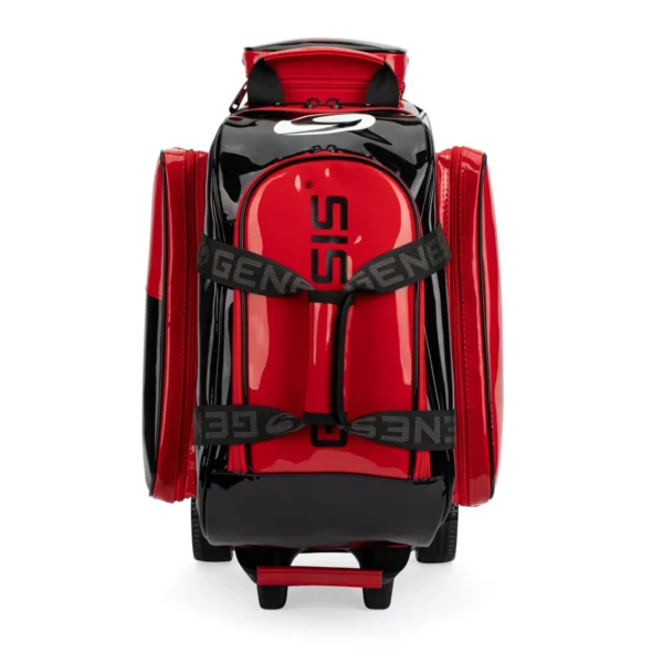 Genesis Sleek Gloss 2 Ball Double Roller Black Red Bowling Bag