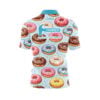 Hammer Blue Doughnut Quick Ship CoolWick Sash Zip Bowling Jersey - Image 2