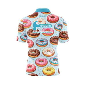 Alternative view of Hammer Blue Doughnut Quick Ship CoolWick Sash Zip Bowling Jersey