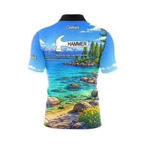 Alternative view of Hammer Lake Tahoe Quick Ship CoolWick Sash Zip Bowling Jersey