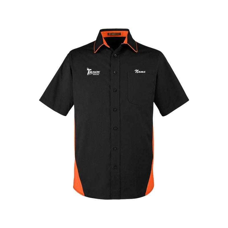Track Men's Vintage Button Up Pocket Polo