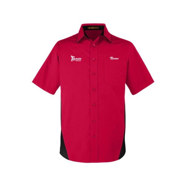 Track Men's Vintage Button Up Pocket Polo - Image 2