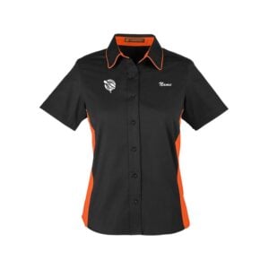 12Bagger Women's Vintage Button Up Polo