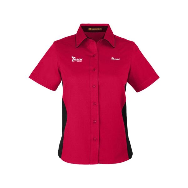 Track Women's Vintage Button Up Polo - Image 2