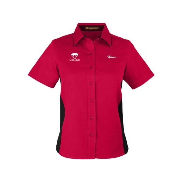 Motiv Venom Women's Vintage Button Up Polo - Image 2