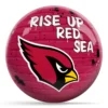 OTB NFL Arizona Cardinals Graffiti Wall Bowling Ball front view