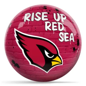 OTB NFL Arizona Cardinals Graffiti Wall Bowling Ball front view