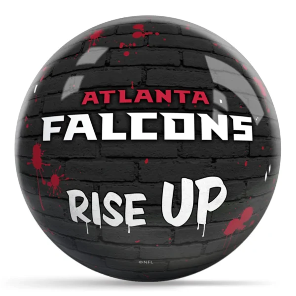 OTB NFL Atlanta Falcons Graffiti Wall Bowling Ball back view