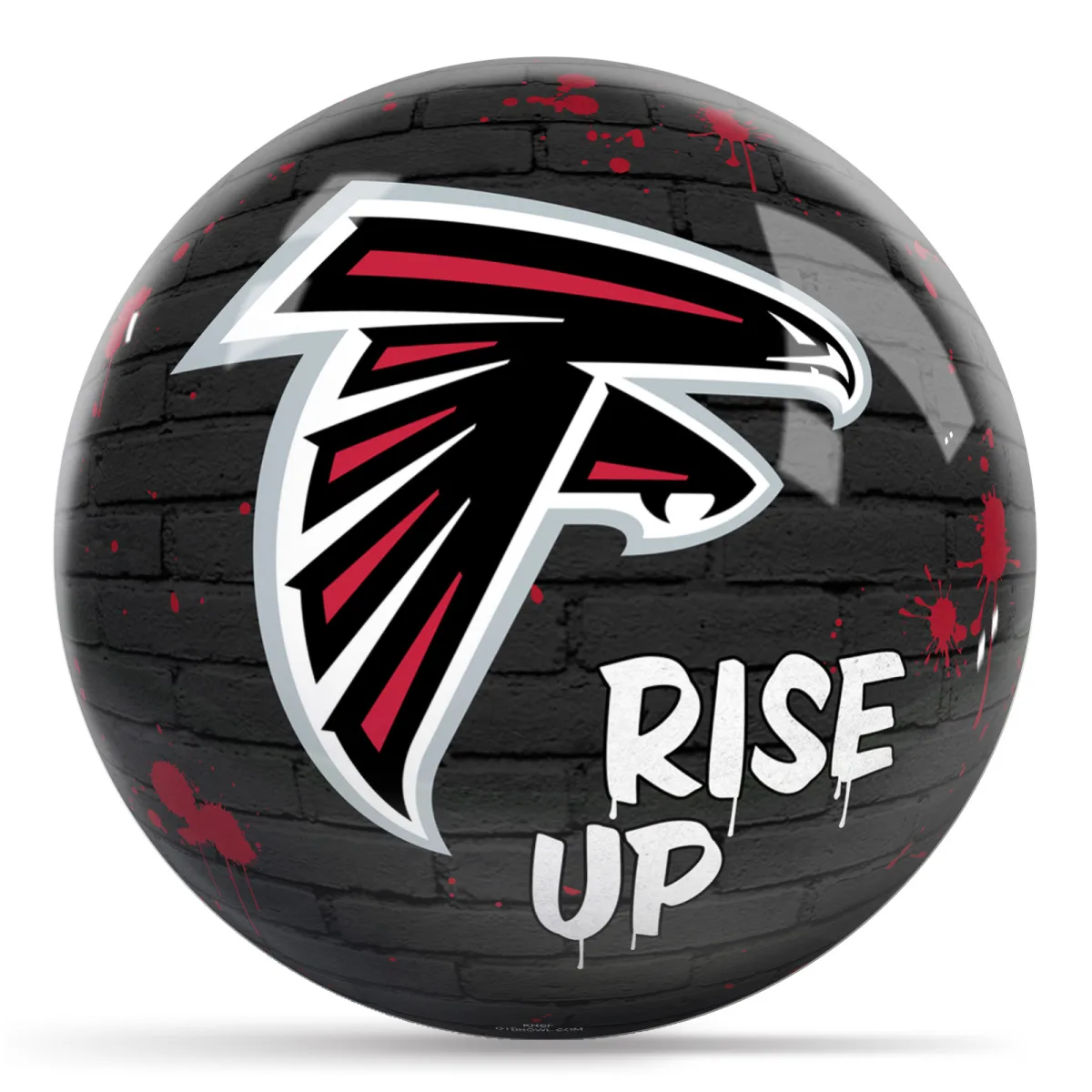 OTB NFL Atlanta Falcons Graffiti Wall Bowling Ball front view