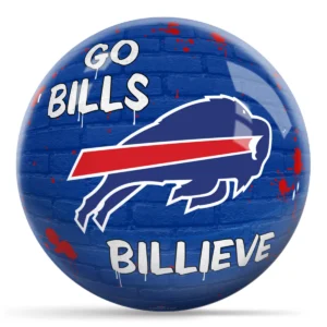 OTB NFL Buffalo Bills Graffiti Wall Bowling Ball front view